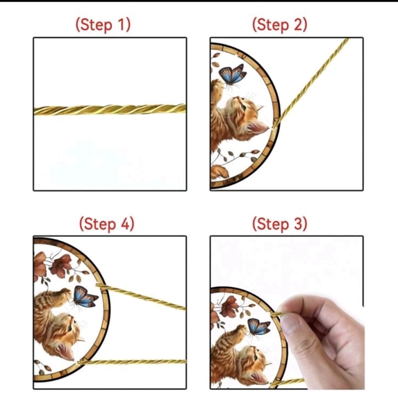 Cat and Butterfly Acrylic Suncatcher - Picture 2 of 6